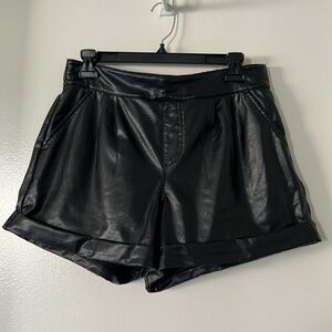 Vegan black leather shorts sincerely jules Size L